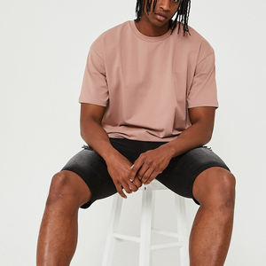 Camiseta de Manga Corta para Hombre, Diseño Personalizado, Talla Grande, Oversize, Algodón Grueso, Transpirable, Secado Rápido, Ecológica - Product Image 4