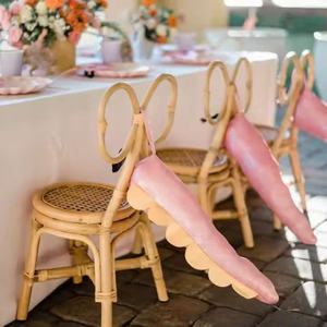 Chaises pour enfants entièrement en rotin naturel, chaises de fête pour enfants, accessoires photo. - Product Image 1