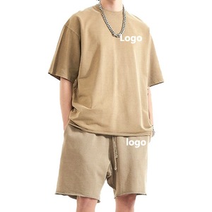 OEM Custom Fashion Men Summer <b>Set</b> Casual Men T-shirt and Shorts 2 Pieces <b>Set</b> Short Tracksuit Mens Shorts <b>Sets</b> - Product Image 2