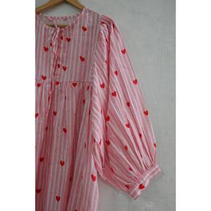 Vestido Casual de Verano para Mujer, Estilo Boho, Cintura Natural, Estampado a Mano, de Algodón Lavable, Ecológico y Transpirable - Product Image 2