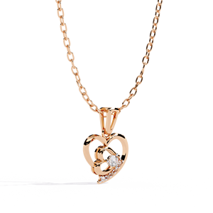 Collar con Colgante Solitario de Diamante de Laboratorio con Corte Redondo en Oro Sólido de 14K, Modelo Clásico Aries Jewel, para Mujer, Regalo para Fiestas - Product Image 2