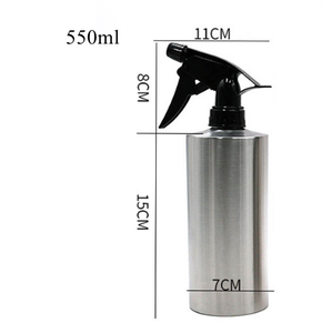 Bouteille d'eau pulvérisatrice professionnelle en acier inoxydable 250ml 350ml 550ml – Pulvérisateur à fine brume pour coiffeur, salon de coiffure et coiffage - Product Image 2