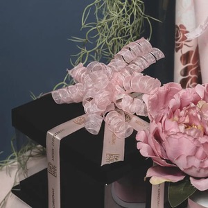 Cintas de Regalo de Organza de Doble Cara con Lazo de Mariposa Personalizado, Color Sólido, Rosa Brillante, Tejidas para el Día de San Valentín y el Día de la Madre - Product Image 6