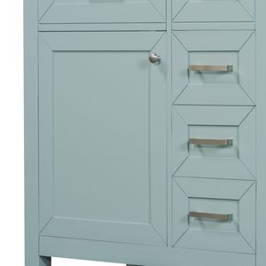 Mueble de Baño con Lavabo Integrado de 30 Pulgadas, Estructura Sólida de MDF, Color Verde, con Cajones (SKU Antiguo N725S999222F) - Product Image 3