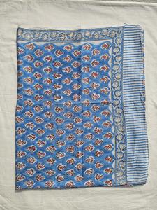 Paréo de plage en coton imprimé à la main pour femme, motif floral, style bohème - Product Image 2