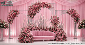 Pantallas Metálicas Modernas para Escenarios, Ideales para Bodas y Eventos de Lujo, Decoración de Arco Dorado para Recepciones y Compromisos - Product Image 4