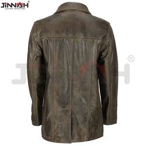 Produit le plus vendu : Manteau long en cuir, meilleur manteau long en cuir slim pour homme pour l'hiver, design personnalisé, manteaux en cuir, couleur personnalisée - Product Image 3