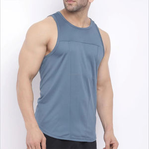 Débardeur en coton respirant avec logo personnalisé, débardeur vintage lavé, durable, débardeur musculaire vierge, débardeur sans manches pour homme, débardeur de fitness - Product Image 1