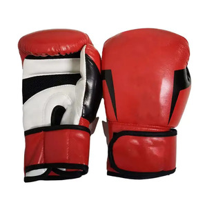 Red Black Leather Boxing Gloves Lace Up Wrist Closure for Adults Training Sparring Gear <b>Elite</b> Lace Up Boxing Gloves - Product Image 6