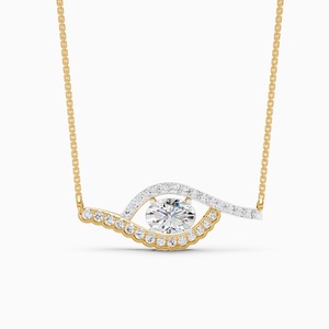 จี้เพชรเพาะเลี้ยง Celeste Eye Lab พร้อมเพชร 1.10 กะรัต ในทองคำ 9K สีเหลือง สีขาว และสีโรสโกลด์ - Product Image 3