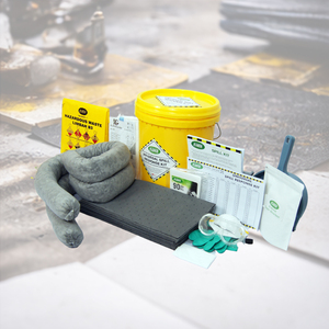 20L Universal Spill Kit with Pail | Industrial Spill Control Kit for Oil, Water & Chemical Absorbent - Product Image 1