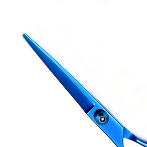 Ciseaux de coiffure professionnels bleus de 6 pouces, ciseaux à effiler professionnels, kit de coiffure avec logo personnalisé, ciseaux de barbier en acier inoxydable - Product Image 5