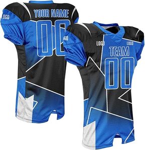 Maillot de football américain unisexe personnalisé avec logo imprimé – Qualité supérieure - Product Image 2