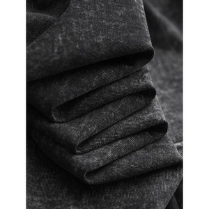 Camiseta de algodón de punto de manga corta con cuello redondo para hombre, color liso, estilo casual, lavado, oversize, streetwear, peso pesado 300g - Product Image 5