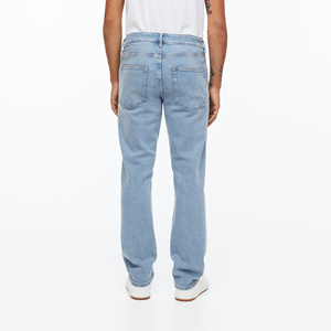 Jean en denim délavé pour homme – Coupe droite taille haute, ajustement régulier, en coton, pantalon décontracté |   Pantalons vintage streetwear |   Vente en gros - Product Image 2