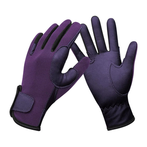 Customize Color And Size Leather Breathable Drawstring Closure Horse Riding Gloves For Youth Summer Outdoor Sports <b>Equestrian</b> - Product Image 3