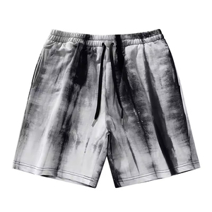 Conjunto Casual de Verano para Hombre con Estampado Tie Dye, Camiseta de Manga Corta con Pantalones Cortos con Cordón, Estilo Cuello Redondo de Algodón Transpirable - Product Image 3