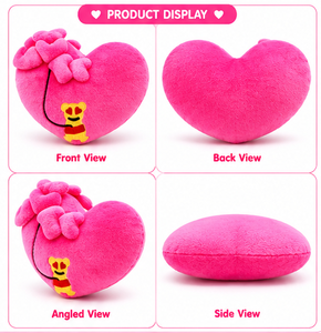 Coussin en peluche en forme de cœur de designer, jouet doux, coussin décoratif pour canapé et lit, cadeau romantique, vente en gros OEM, coussin personnalisé - Product Image 4