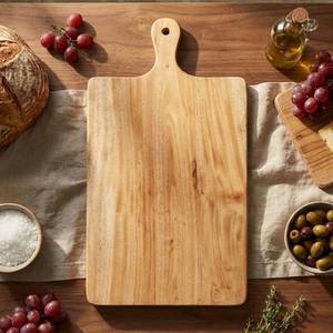 Planche à découper ronde en bois d'acacia grand format, écologique et sûre, avec poignée, pour la vente en gros - Product Image 2