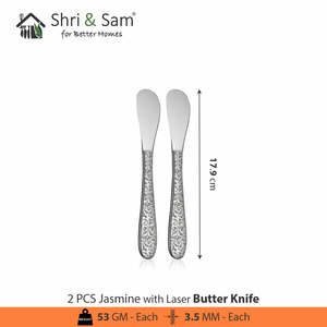 JAGDAMBA CUTLERY LIMITED Jasmine Laser Cutlery Cuillère à café en acier inoxydable 6 pièces - Product Image 2