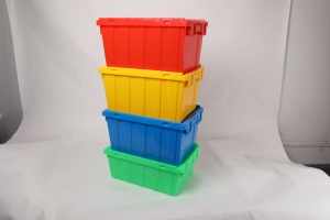 Nhiệm vụ nặng nề nhựa Stackable Thùng Lưu Trữ di chuyển giao thông vận tải hậu cần doanh thu công nghiệp Thùng Lưu Trữ Box với nắp - Product Image 5