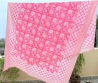 Paréo Sarong Femme en Coton Vintage Imprimé Floral Façonné à la Main Respirant Écologique Col Bardot Grande Taille