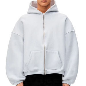 เสื้อฮู้ดซิปผู้ชาย ผ้าฝ้าย 100% ทรงปกติ สำหรับใส่ลำลองในฤดูหนาว - Product Image 1