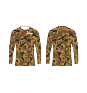 Camiseta de Manga Larga con Camuflaje para Hombre, Cuello Redondo, Secado Rápido, Corte Regular, Diseño Estampado, Venta al Por Mayor, OEM, Personalizable - Product Image 1