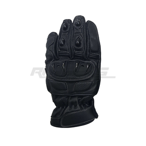 Gants de moto noirs avec protection des articulations, gants de conduite en cuir premium anti-impact, vente en gros OEM pour motards - Product Image 2