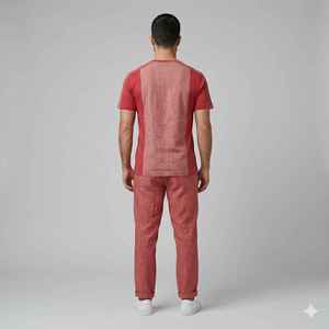 เสื้อยืดผู้ชายผ้าไมโครไฟเบอร์ออร์แกนิคขายส่ง พิมพ์โลโก้ได้ตามสั่ง ทรงหลวมไหล่ตก เสื้อยืดเปล่าสั่งทำพิเศษ เสื้อยืดผู้ชายสั่งทำ - Product Image 2