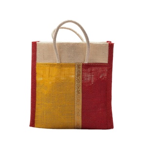 Sacs fourre-tout pliables réutilisables de haute qualité sac d'épicerie en jute imperméable promotionnel motif géométrique prix compétitif - Product Image 2