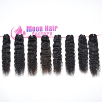 Rambut India 100% Alami Keriting, Bundel Rambut Manusia Virgin Remy, Ekstensi Rambut Tenun, Tekstur Lembut dan Mengembang, Double Weft, Tebal