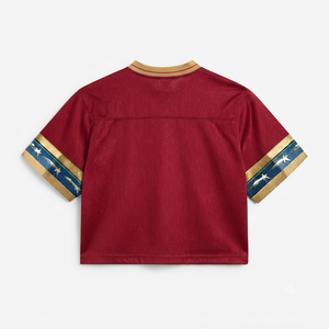 Camiseta Deportiva Personalizada de Fútbol Americano Vintage Color Granate, Unisex, Malla Regular, 100% Poliéster, Secado Rápido, Cuello Redondo, Sin Mangas - Product Image 2