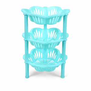 3Set High Eco-Friendly Foldable Plastic Storage Trolley Spice Organizer <b>Rack</b> for <b>Kitchen</b> Office Bathroom Home Portable Durable - Product Image 1