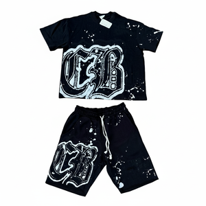 Ensemble t-shirt et short pour homme, été, streetwear, personnalisable avec impression de logo, 100% coton jersey 350 g/m² - Product Image 5