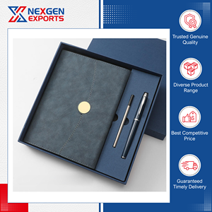 Set de Regalo Corporativo de Cuaderno de Cuero PU Hecho a Mano con Diseño Personalizado de Calidad Inigualable, Taza Térmica y Bolígrafo Metálico, Superventas - Product Image 6
