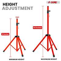 Paires de supports d'enceintes 5 Core réglables, trépieds de 54 pouces, capacité de 132 lb, montage 35 mm pour DJ et sonorisation