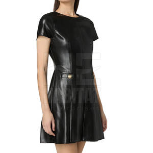 Vestido Lápiz de Cuero Genuino Transpirable de Último Diseño para Mujer, Ajuste Cómodo, Ideal para el Trabajo - Product Image 6