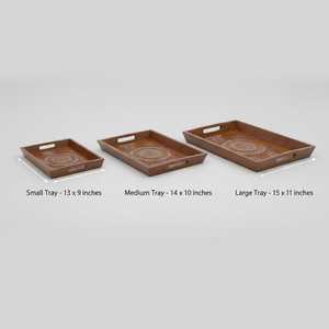 ถาดไม้แกะสลักทำมือ |   ถาดเสิร์ฟตกแต่ง |   ของตกแต่งห้องครัวสไตล์ชนบท - ชา - Product Image 2