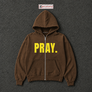 เสื้อฮู้ดโอเวอร์ไซส์สีน้ำตาลลายกราฟิกพร้อมตัวอักษรสีเหลือง สไตล์สตรีทแวร์ เสื้อพูลโอเวอร์แบบสวมหัว ยูนิเซ็กส์ แฟชั่นลำลอง เสื้อฮู้ดสำหรับผู้ชาย - Product Image 5