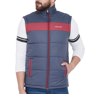 Chaleco Acolchado Azul Marino para Hombre con Cierre de Cremallera para Senderismo al Aire Libre en Invierno - Product Image 5