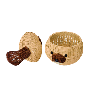 Cesta de Almacenamiento de Juguetes para Niños con Forma de Perro, de Mimbre, Organizador de Dulces y Libros, Muebles para Habitación Infantil, Venta al por Mayor - Product Image 1