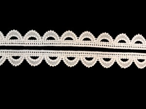 Oferta Especial: Cinta de Encaje Festoneado de Poliéster Blanco – Borde de Ganchillo Vintage con Delicados Pompones de Picot para Prendas y Manualidades - Product Image 2