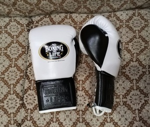 No Boxing No Life - Guantes de Boxeo de Piel de Vacuno de Primera Calidad Estilo Mexicano para Entrenamiento de Sparring de MMA con Cordones - Product Image 2