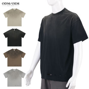 เสื้อยืดเนื้อหนา ระบายอากาศได้ดี พิมพ์ลายซิลค์สกรีนสไตล์วินเทจ ทรงโอเวอร์ไซส์ สำหรับผู้ชายไซส์ใหญ่ ทำจากผ้าฝ้าย - Product Image 2