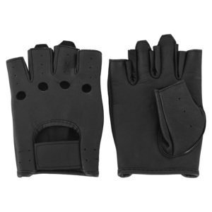 Custom Premium Napa Leather Fingerless Driving <b>Gloves</b> Unisex Half Finger Biker Motorcycle Cycling <b>Gloves</b> Wholesale Manufacturer - Product Image 6