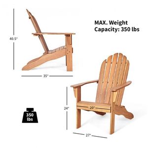 Sedia a Sdraio in Legno per Esterni, Design Ergonomico per Giardino, Cortile e Patio - Product Image 2