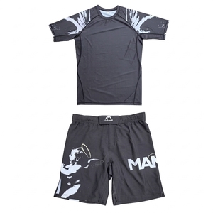 Kit de Artes Marciales Mixtas Manoo, Estampado por Sublimación Azul, Ropa Deportiva Ajustada de Secado Rápido para Hombre, Talla Adulto - Product Image 6