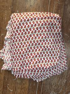 many colour Floral Pattern Cotton Textile Fabric Large Bohemian Style Screen Printed Cosmetic <b>Bag</b> for Sewing Pouch gift for her - Product Image 3