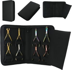Hair Extension <b>Pliers</b> <b>Set</b> Metal Tools for Installation and Removal 8-Piece Kit with Carry Case - Product Image 1